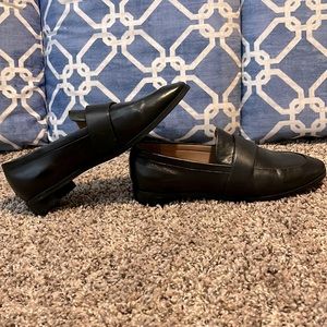 Aerosoles Georgia Black Leather Flats Loafers Size 9